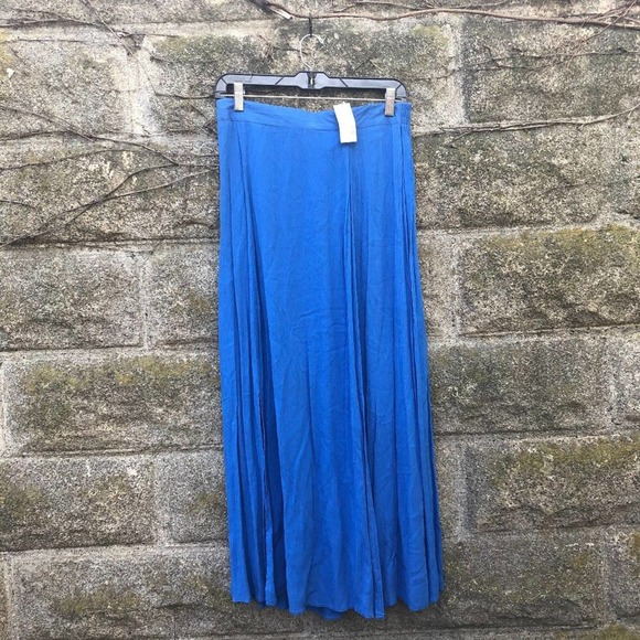Vintage Dresses & Skirts - Vintage Front M-Vent Gauze Maxi Skirt Blue Large